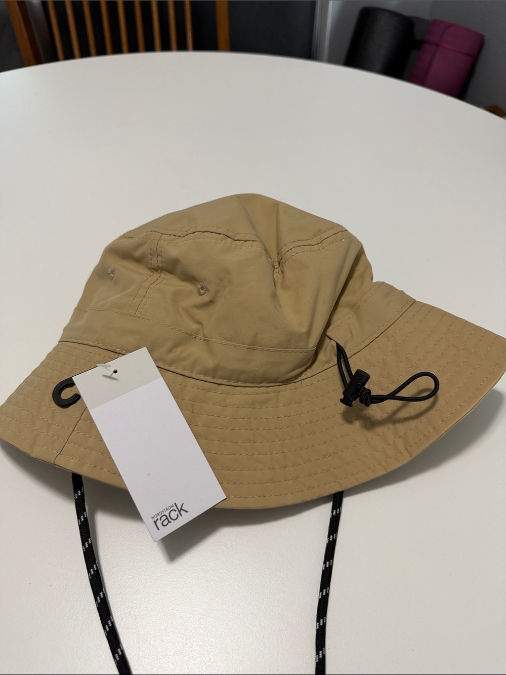 Women's Tan Bucket Hat with Chin Strap - The Rack